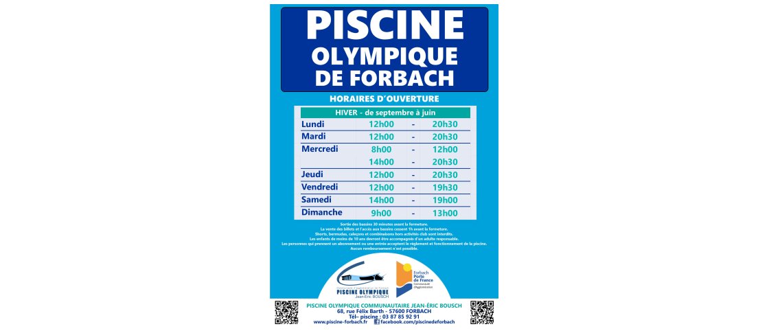 horaires hiver